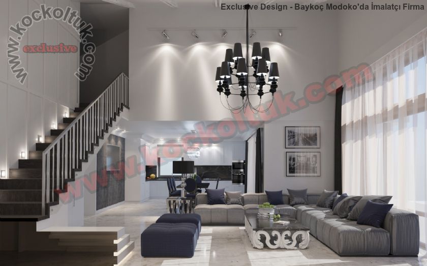 Modern Salon Tasarımları Büyük Ölçülü Koltuklar