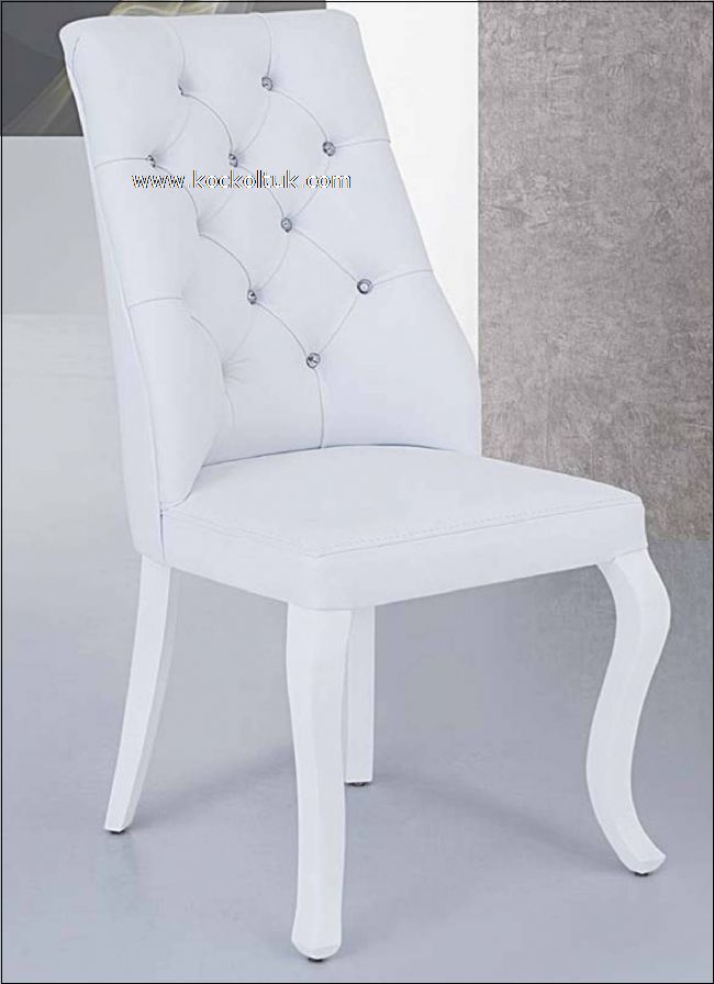 Nikah Sandalye Modeli Beyaz Lükens ayaklı lüks sandalye