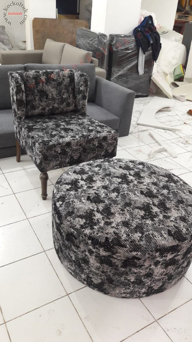 MODERN TEKLİ KOLTUK VE PUF TEKLİ BERJER SANDALYELER VE MARKİZ MODELLERİ