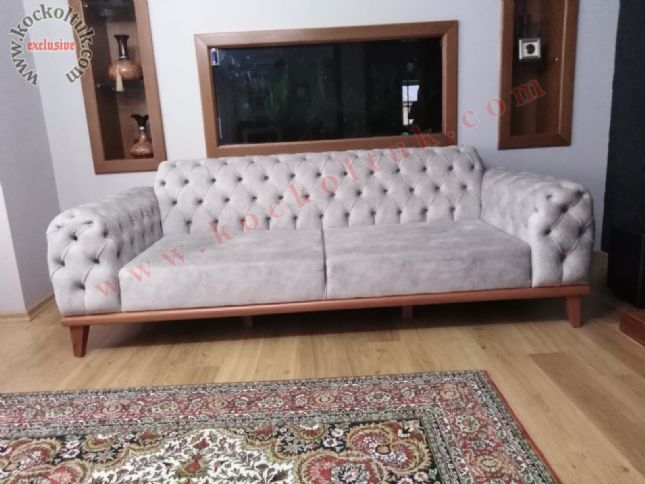 beyaz chester modern kanepe nubuk kumaş