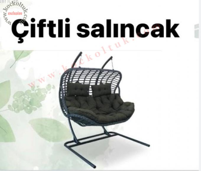 Çift kişilik rattan salıncak Teras Balkon Bahçe Mobilyası