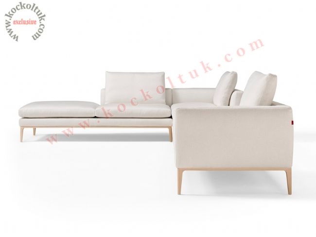 Beyaz modern köşe koltuk takımı elegant modern köşe koltuk